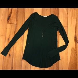 Army Green Boyfriend Thermal/Henley
